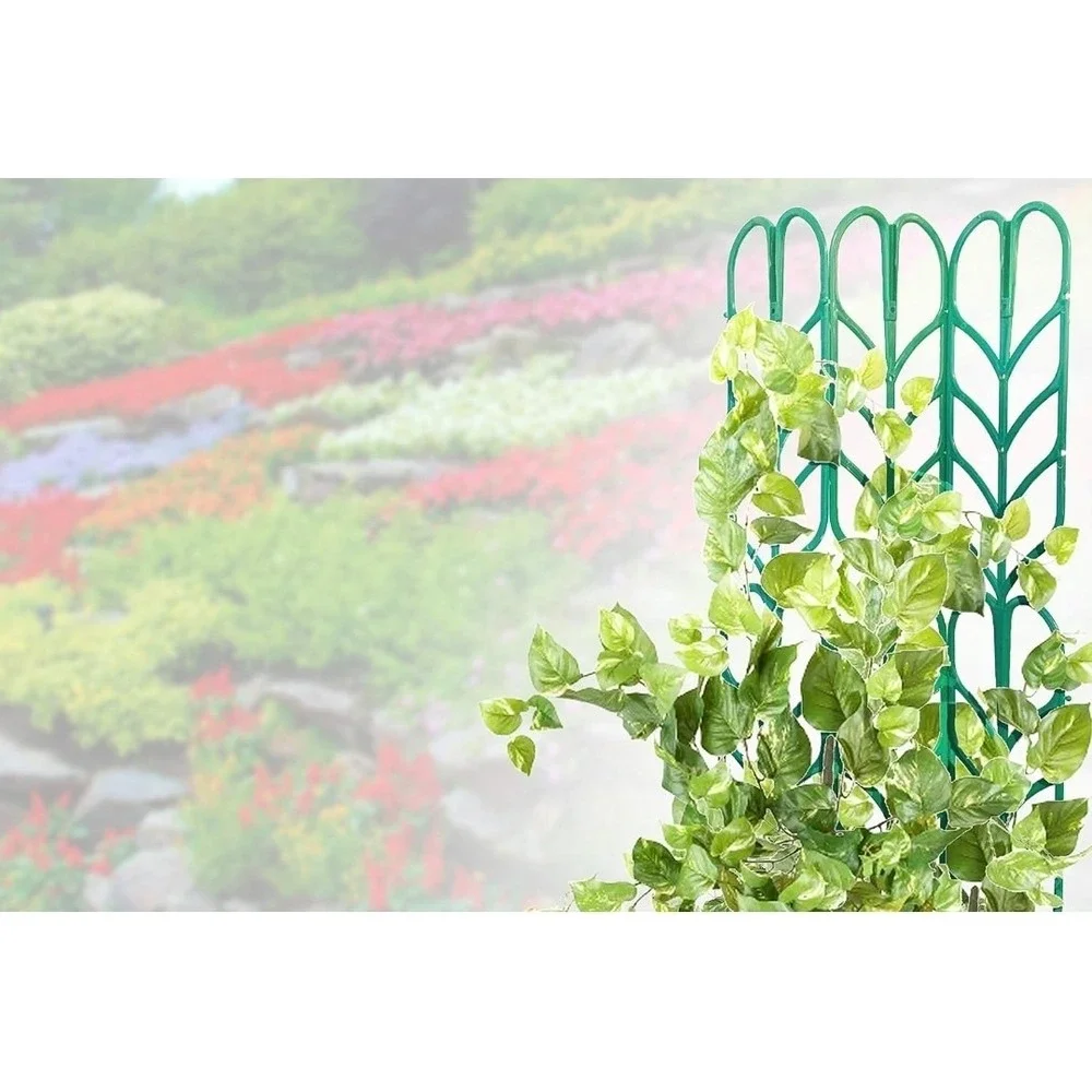 Peer Basic Plant Trellis Kit 6 Pack Green Climbing Plant Support Clip 2pc Bundle
